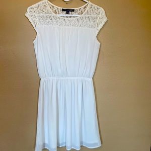 Mid length lacy white dress